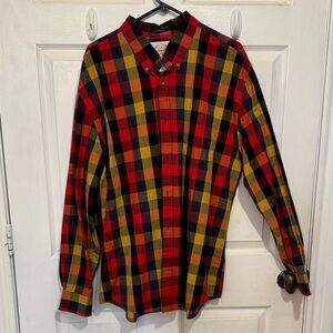 St. John's Bay Men's Plaid Shirt - Red, Yellow, Black